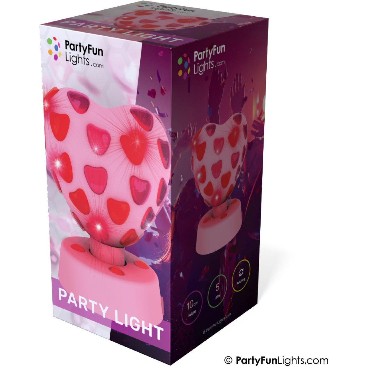 Party Funlight Hjerte Disco Lampe Ø:15,5cm