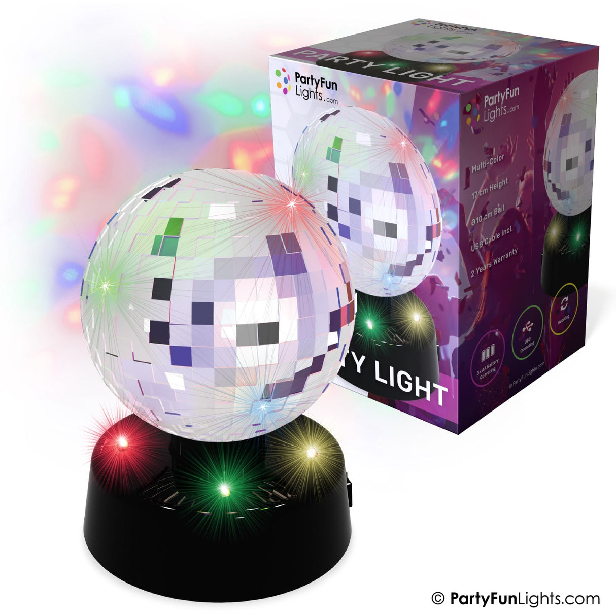 Party Funlight Speil Kule Lampe Ø: 10cm