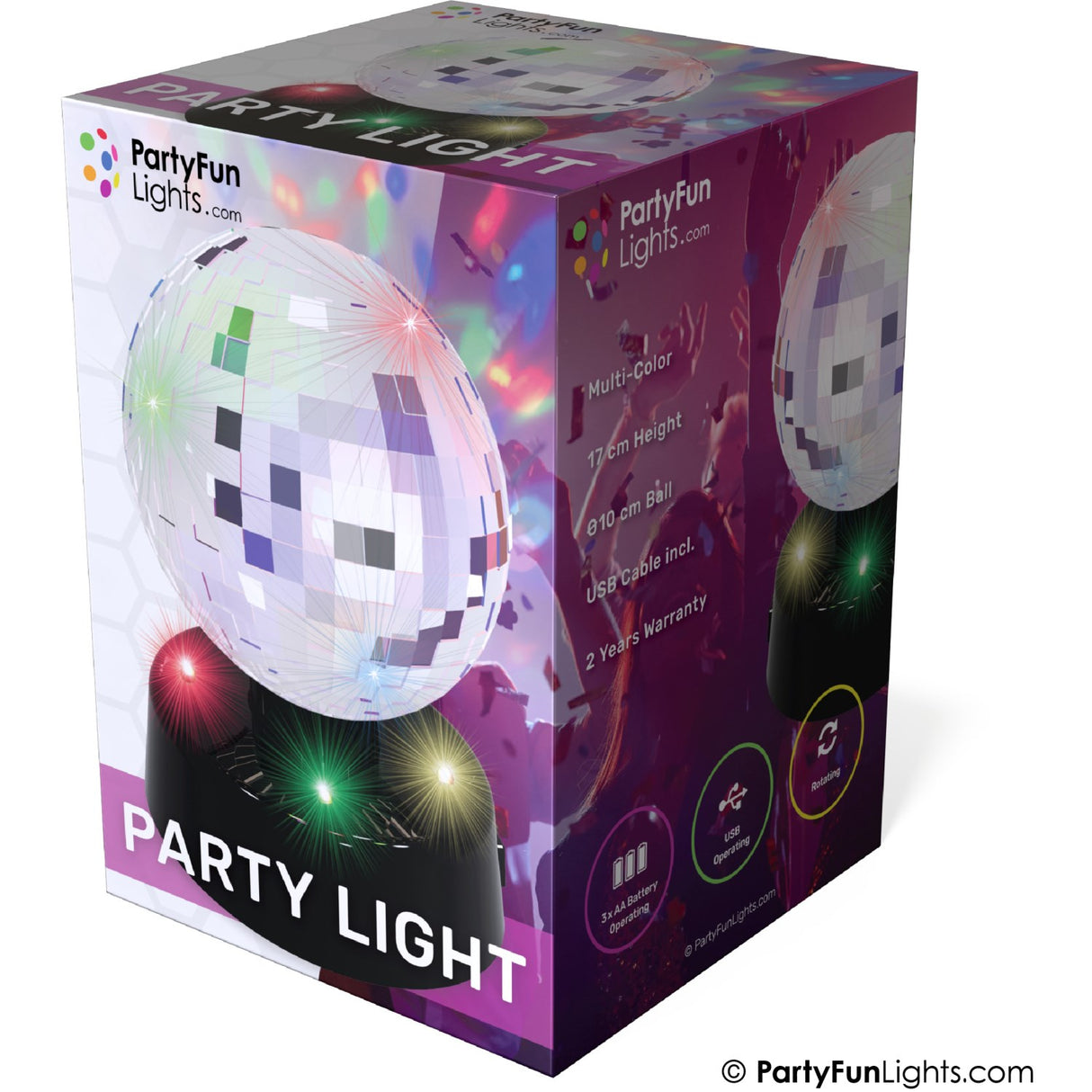 Party Funlight Speil Kule Lampe Ø: 10cm