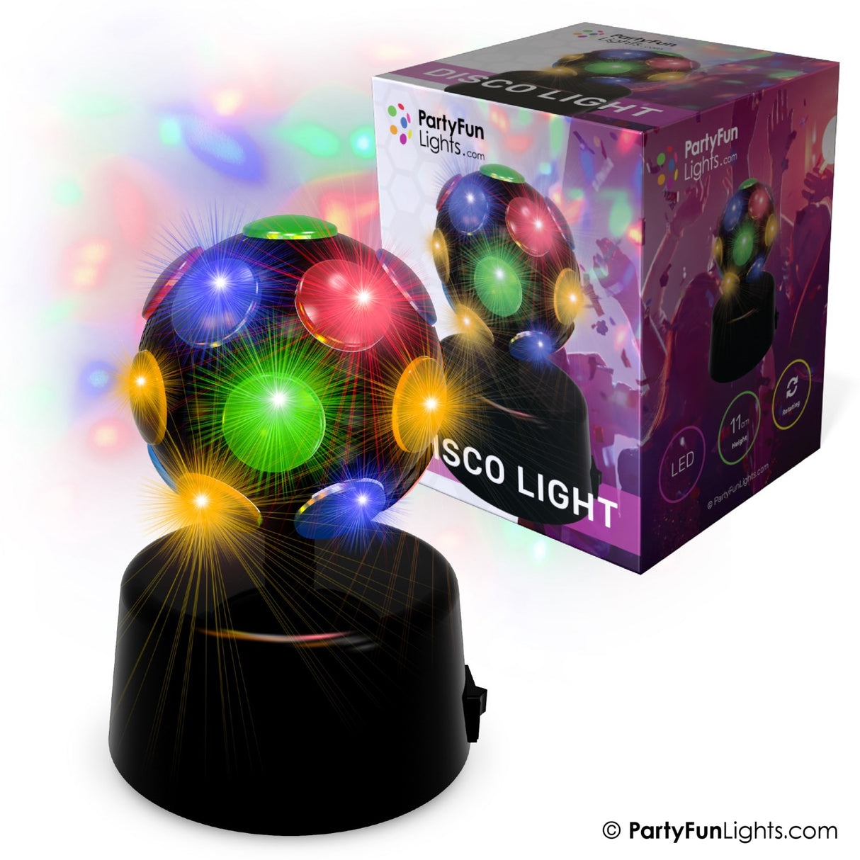 Party Funlight Mini Disco Lampe Ø: 9,2cm
