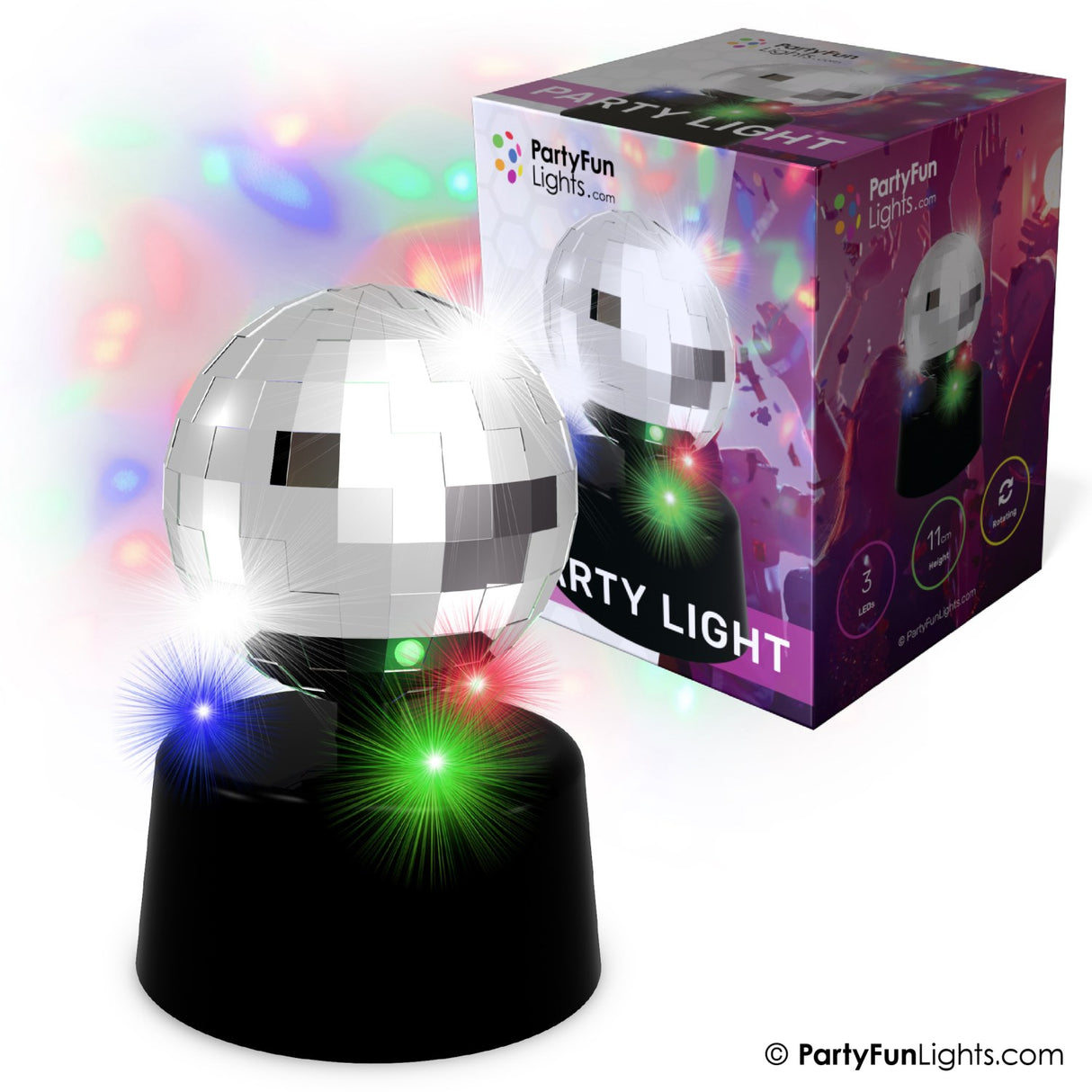 Party Funlight Mini Speil Kulelampe Ø: 9.2 cm