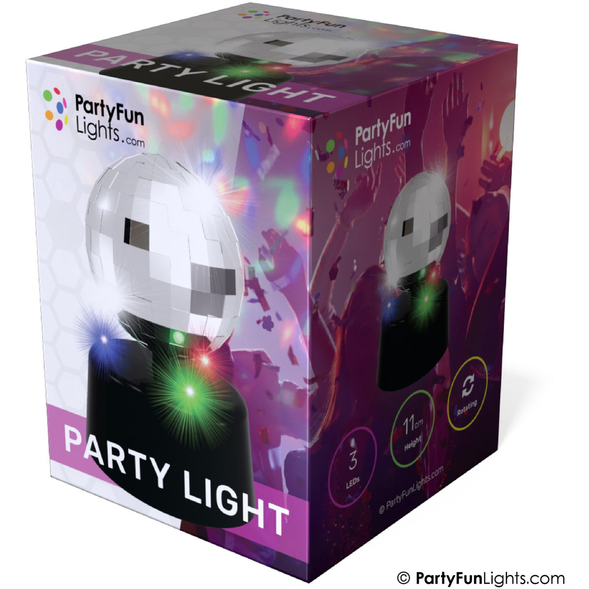 Party Funlight Mini Speil Kulelampe Ø: 9.2 cm