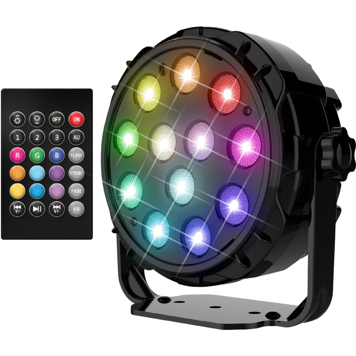 Party Funlight Flomlys Disco Lampe Med Fjernkontroll Ø: 12,6cm