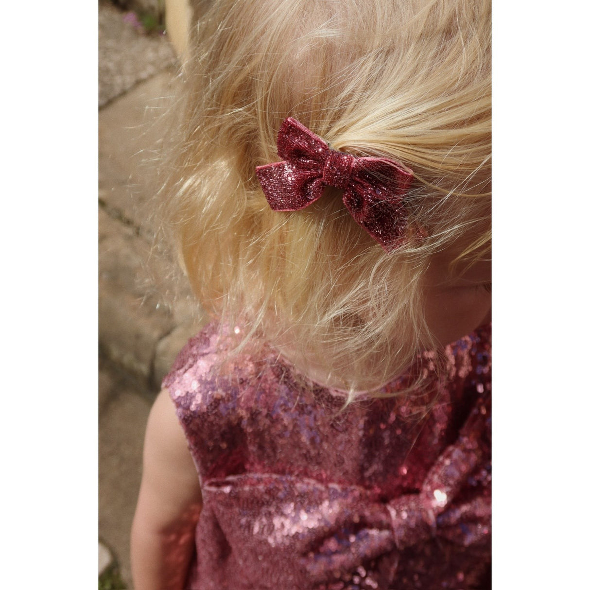 Konges Sløjd Pink Mix 4 Pack Glitter Bue Hårspenner