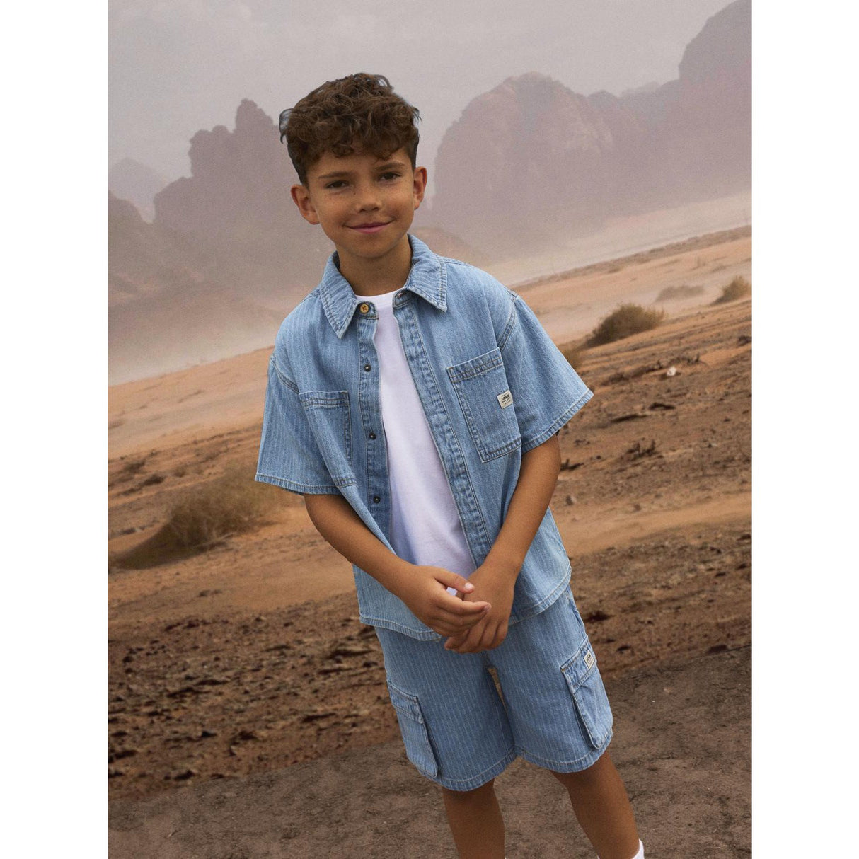 Name It Light Blue Denim Stripes Felix Denim Skjorte