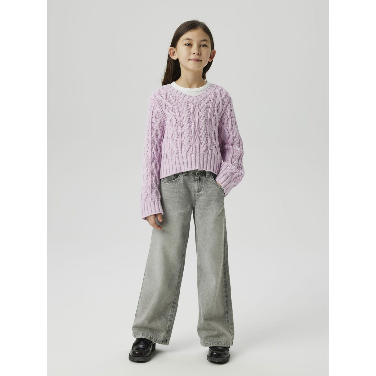 Name It Winsome Orchid Tanna Kort Loose Strikk