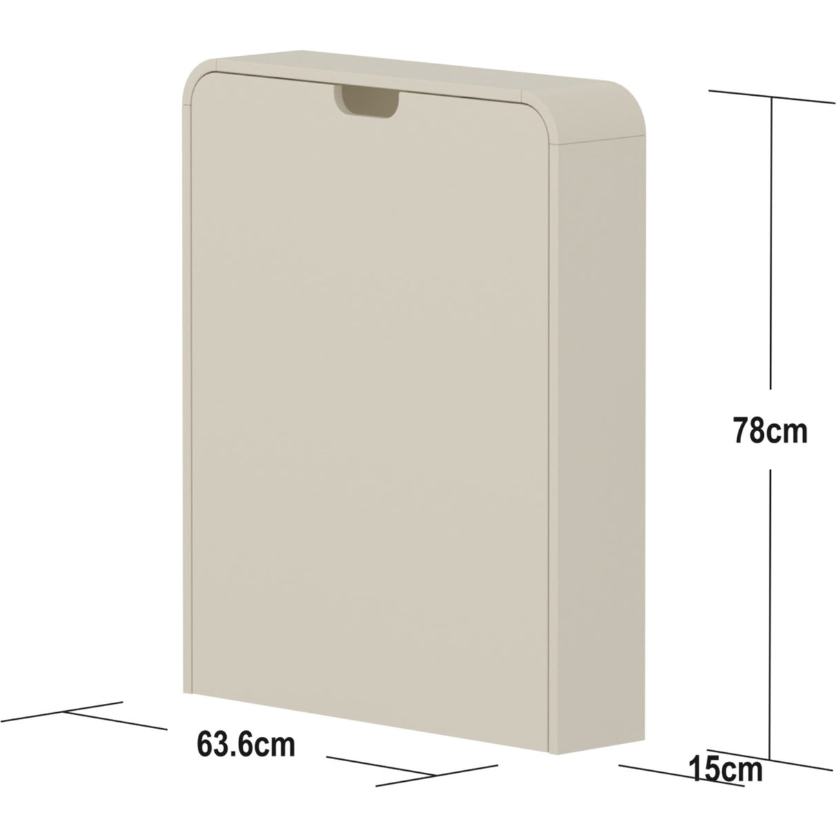 FLEXA Cream Væghængt Stellebord