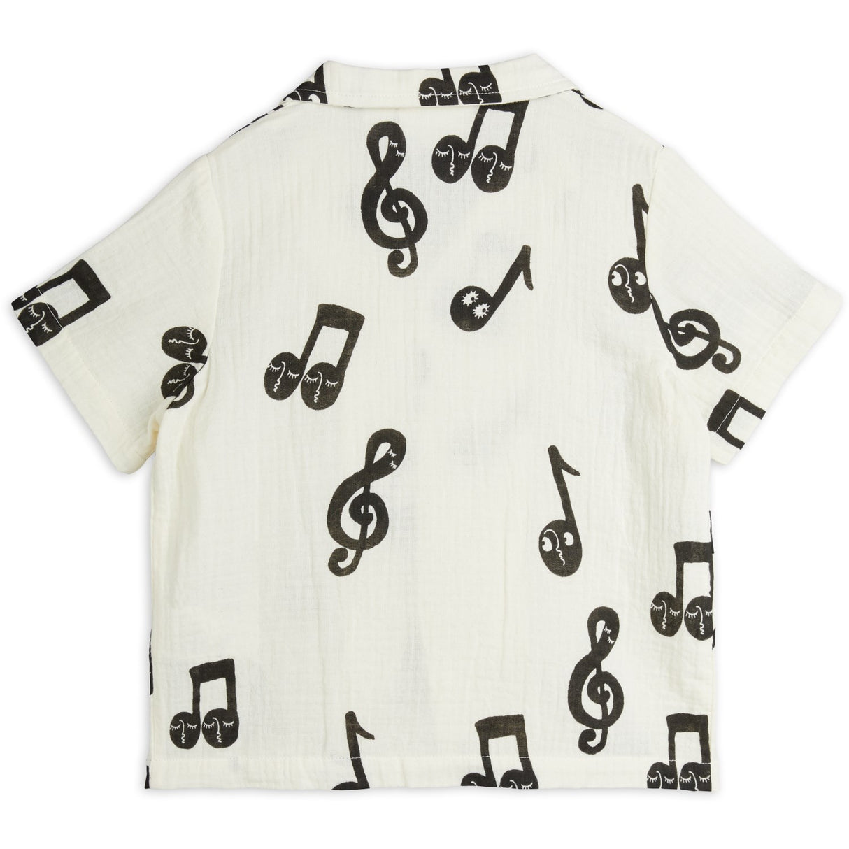 Mini Rodini White Note AOP Muslin Skjorte
