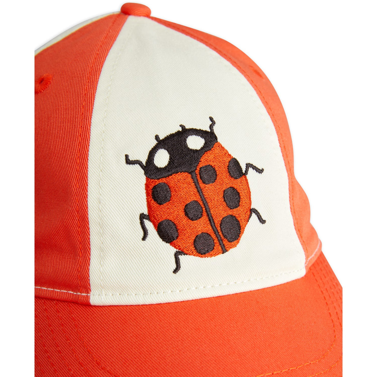 Mini Rodini Red Ladybugs Embroidery Soft Caps