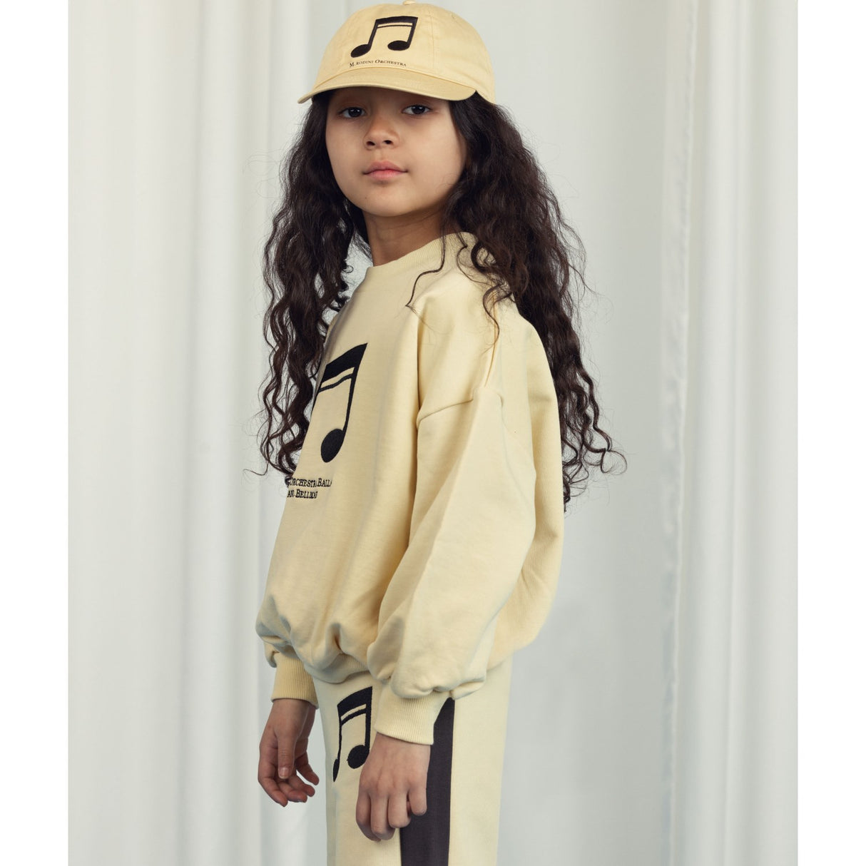 Mini Rodini Yellow Note Embroidery Collegegenser