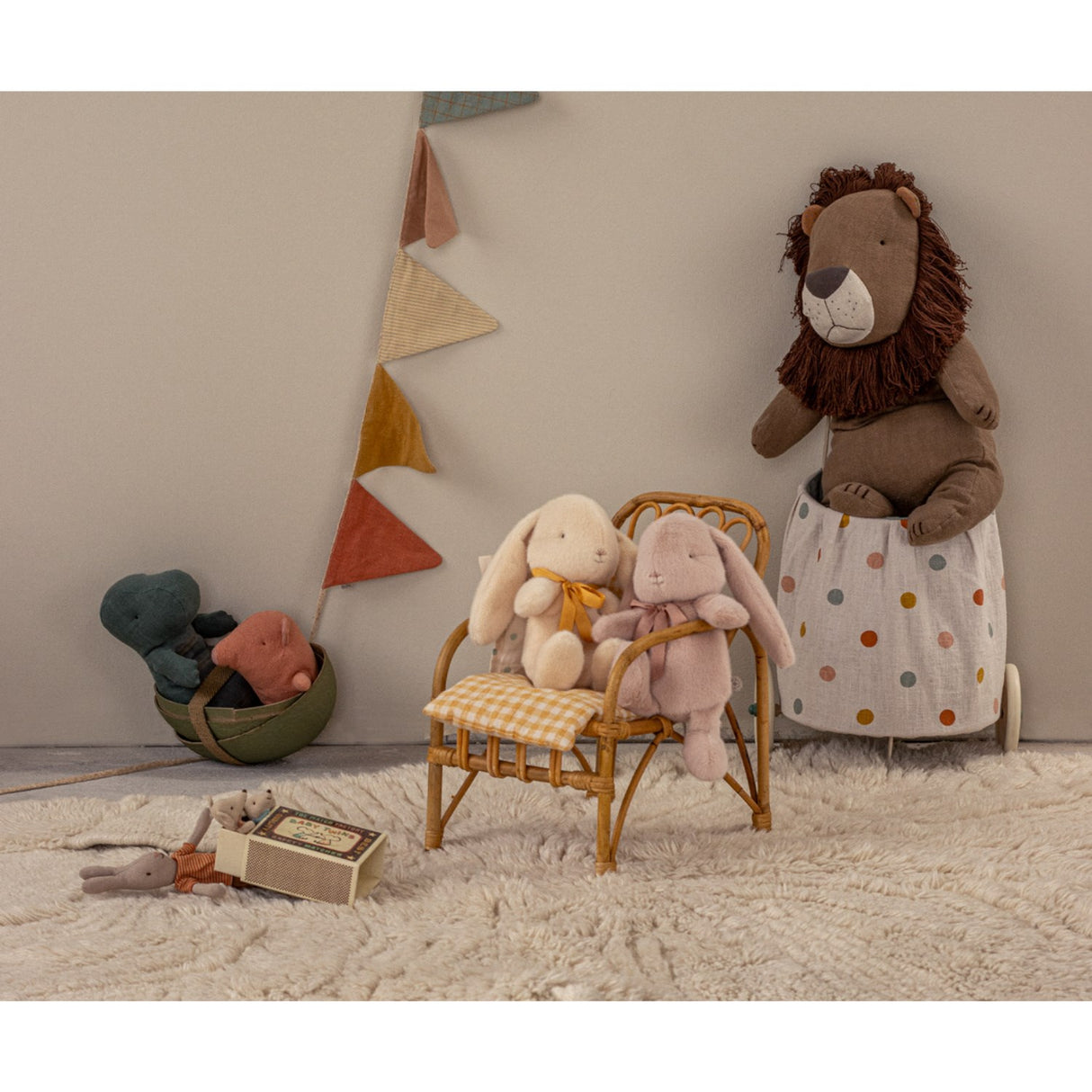 Maileg Bunny Plush, Medium - Light Powder