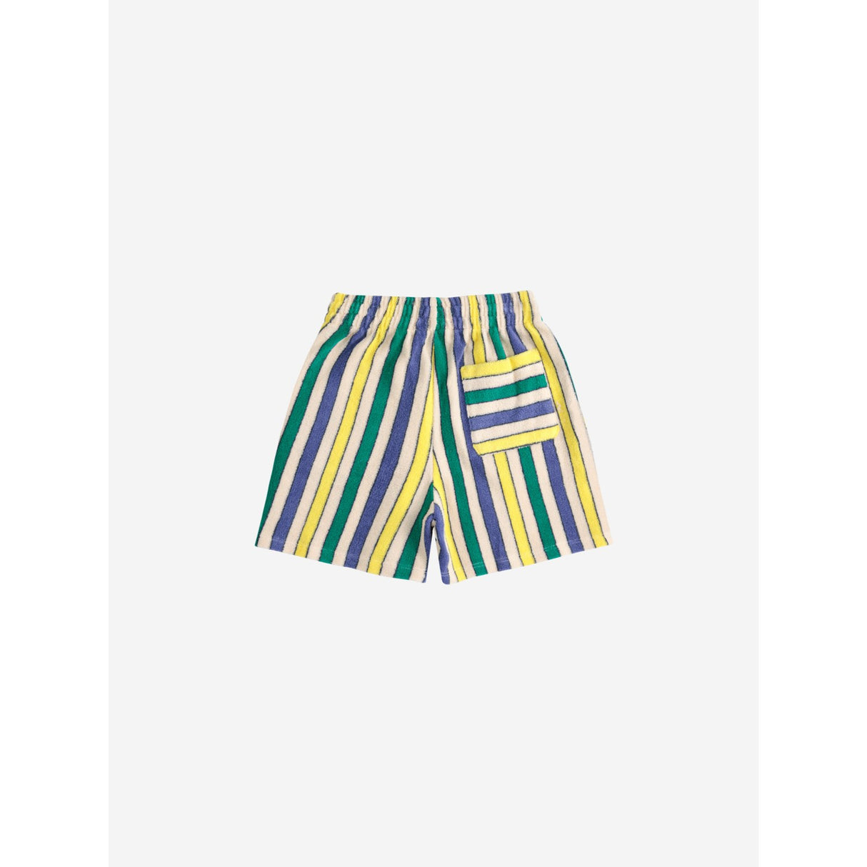 Bobo Choses Offwhite Multicolor Stripes Terry Cloth Bermuda Shorts