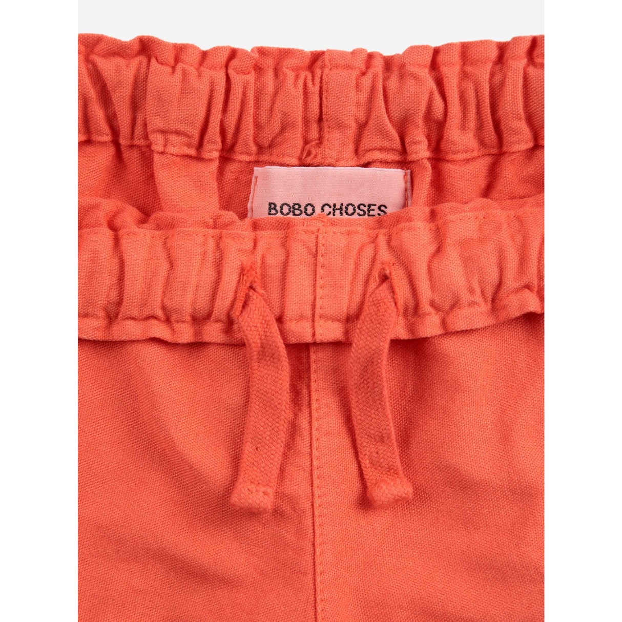 Bobo Choses Red Smiling Woven Bermuda Shorts