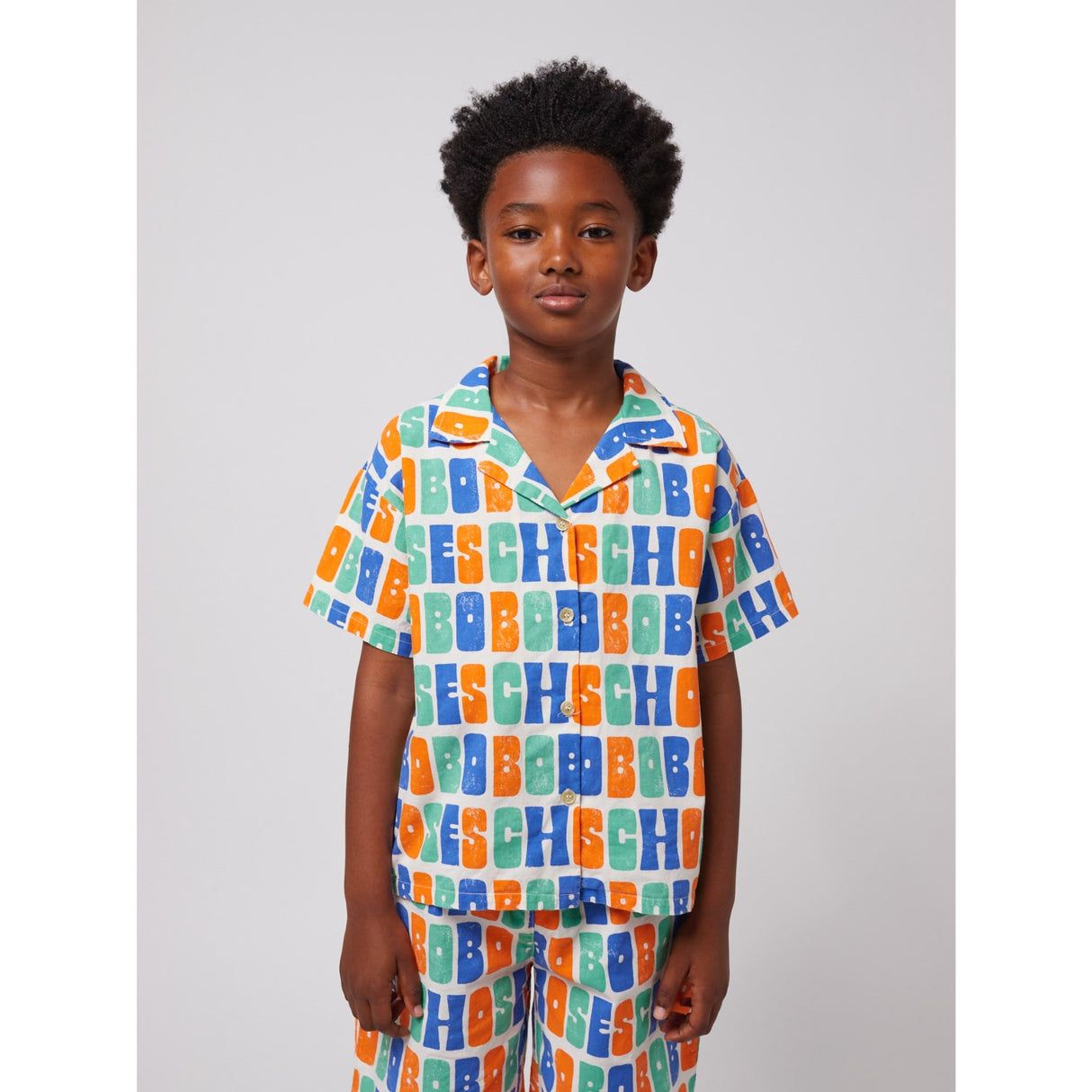 Bobo Choses Offwhite Multicolor Bobo Choses All Over Woven Skjorte