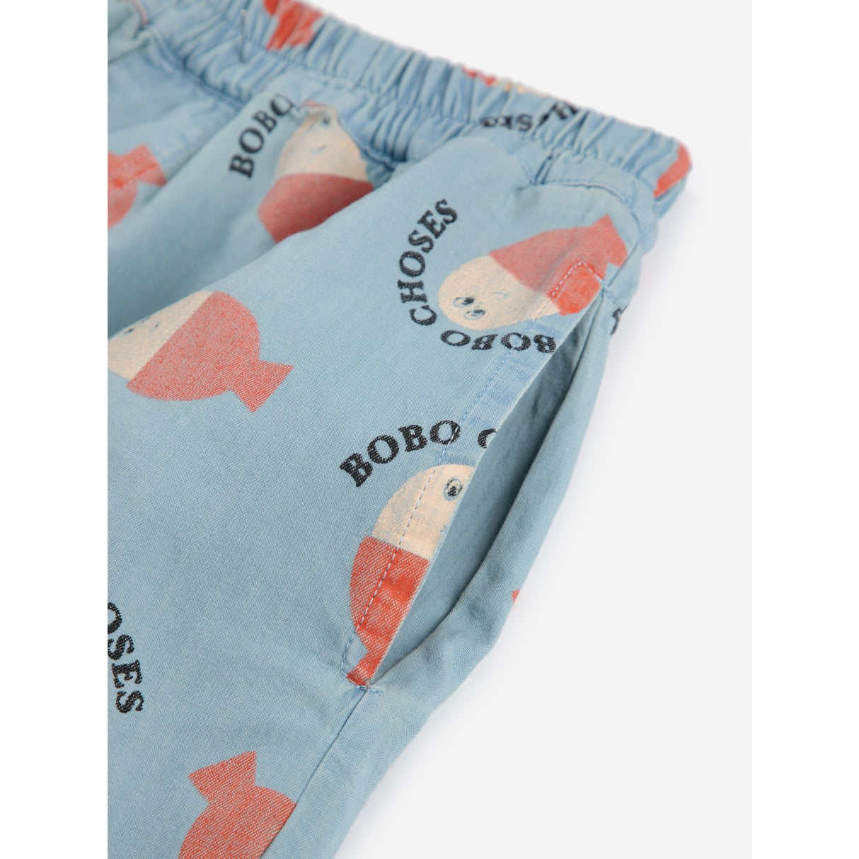 Bobo Choses Lys Blue Morning Egg All Over Woven Bermuda Shorts