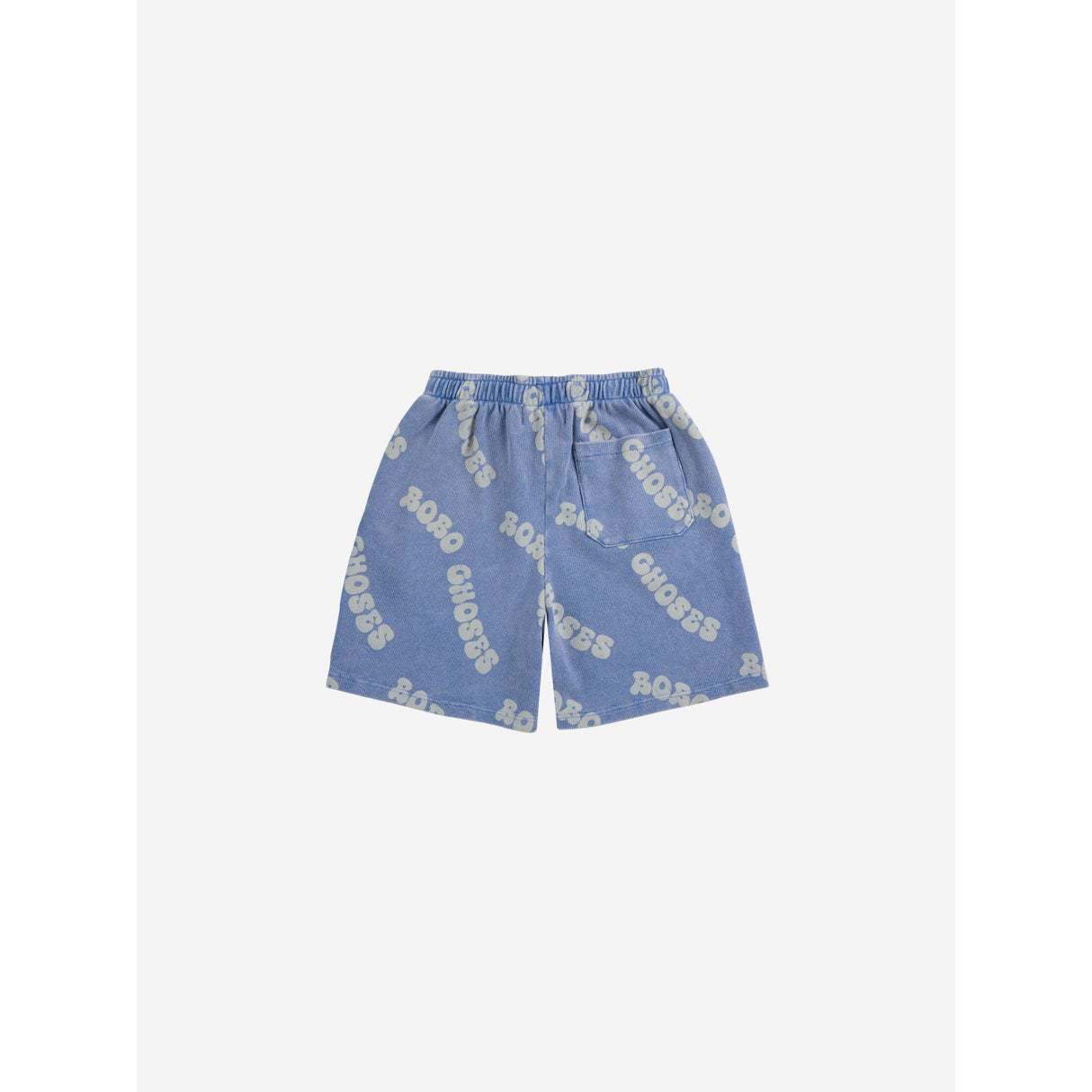 Bobo Choses Blue Wavy Bobo Choses All Over Waffle Bermuda Shorts