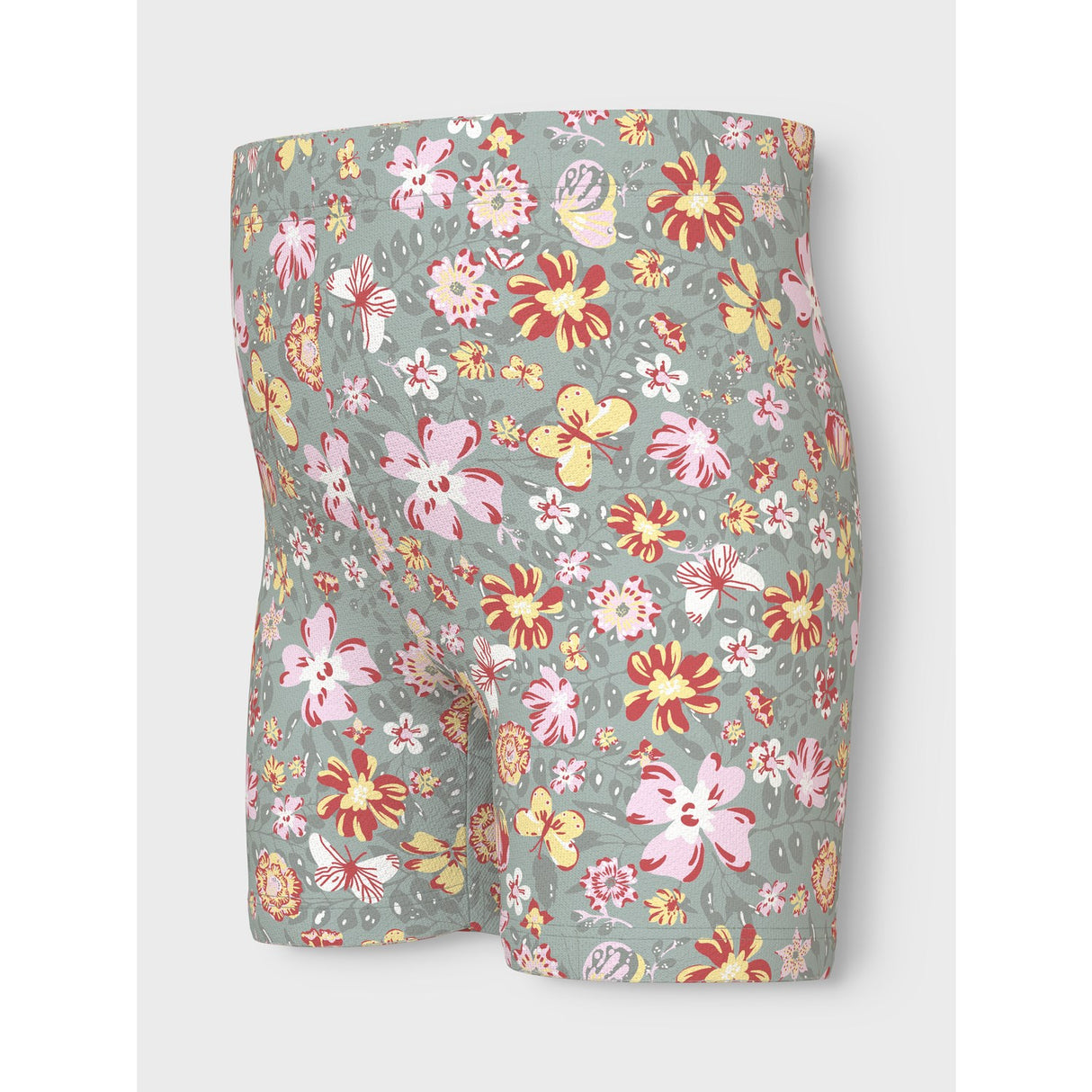 Name It Aqua Gray Yellow Flower Vayo Kort Leggings