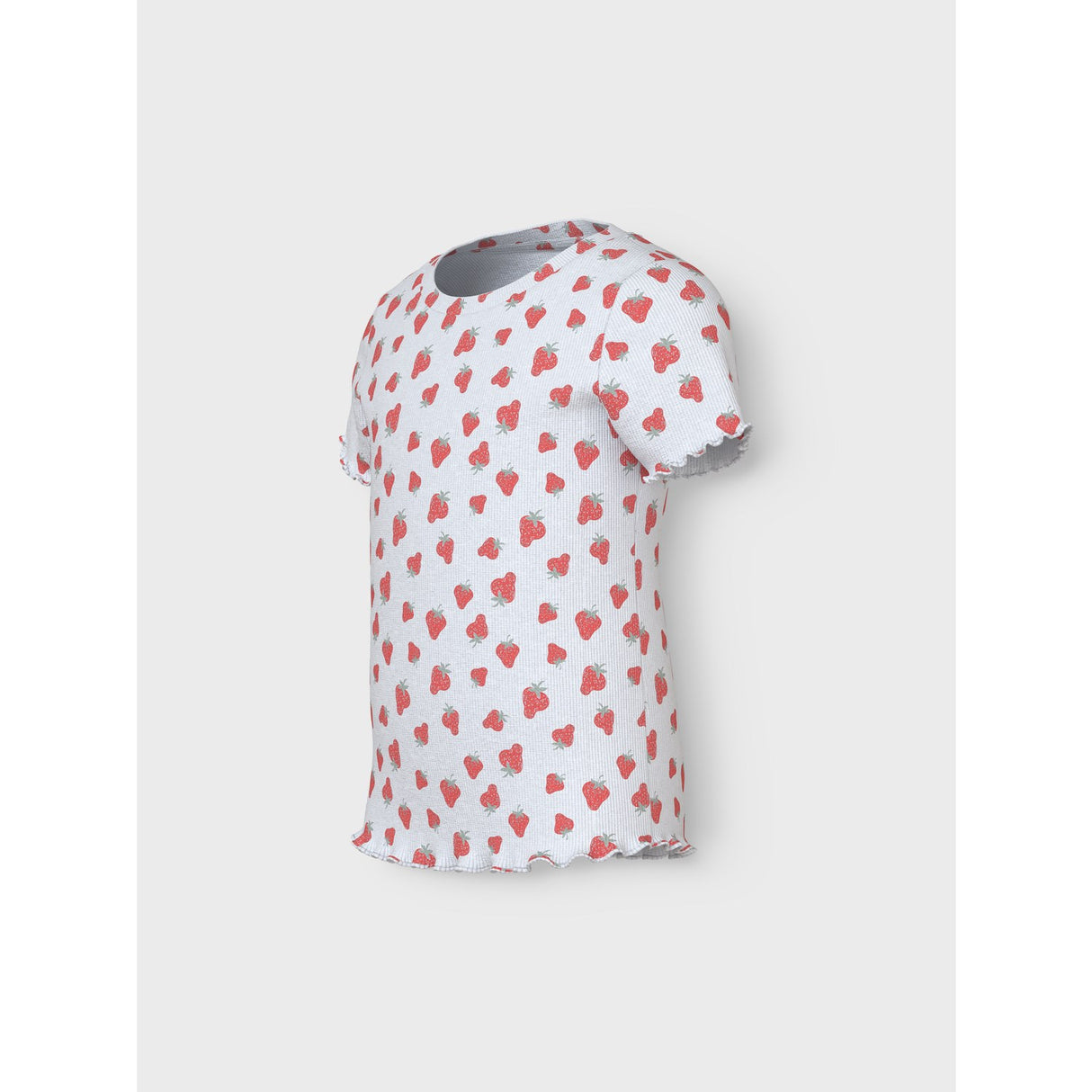 Name It Bright White Strawberry Vemma AOP Slim T-Shirt