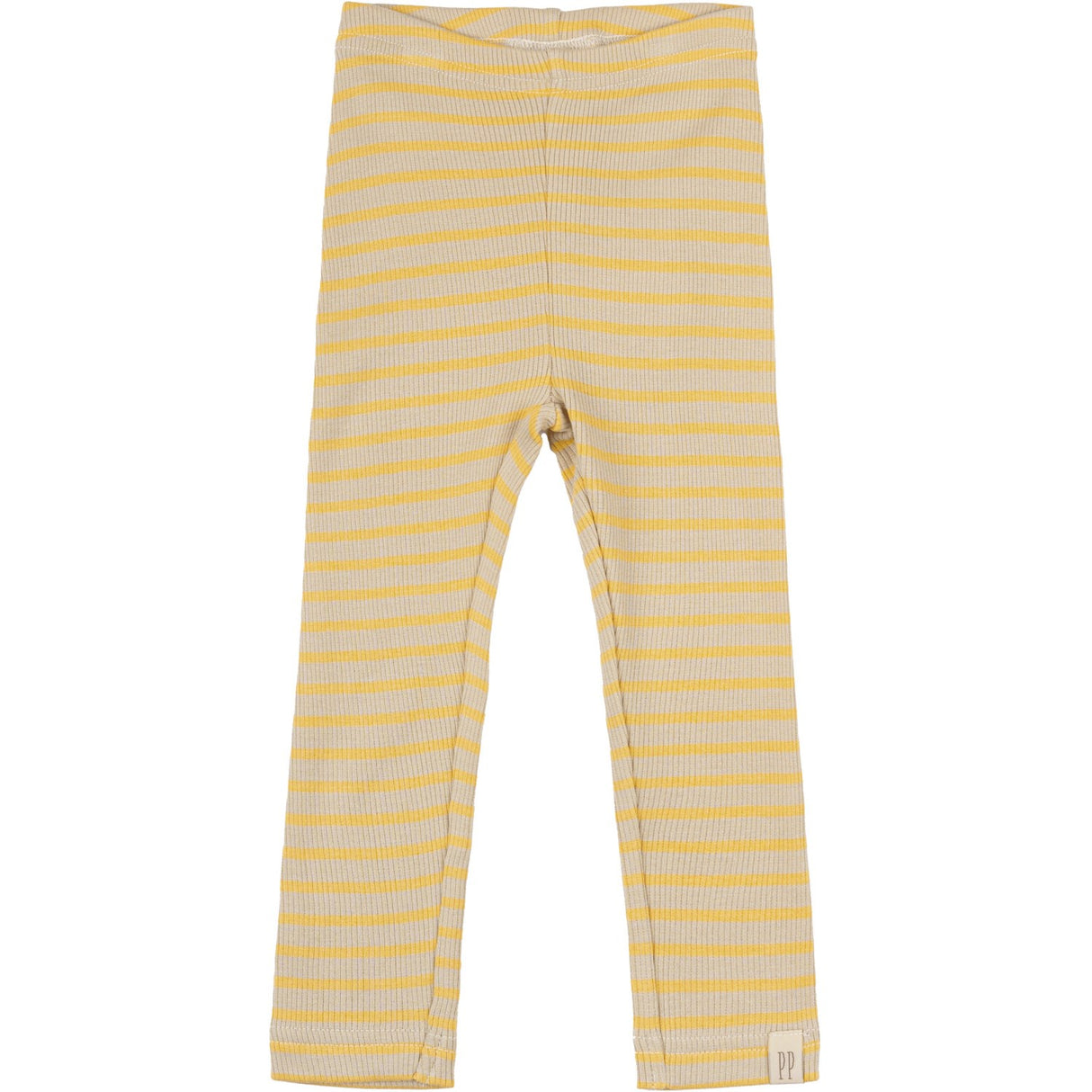 Petit Piao Yellow Sun/Dark Off White Leggings Modal Striped