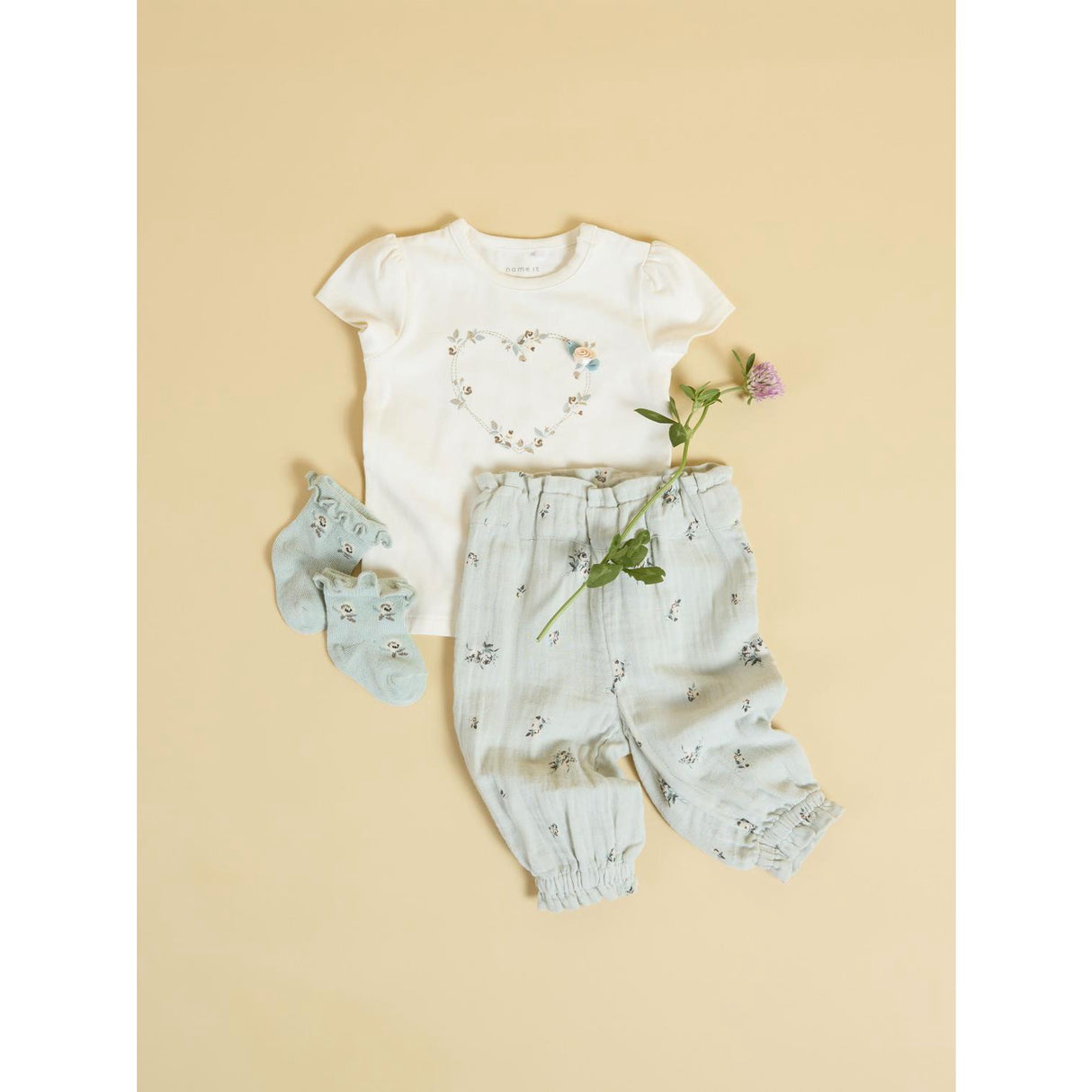 Name It Aqua Gray Hikka Bukser