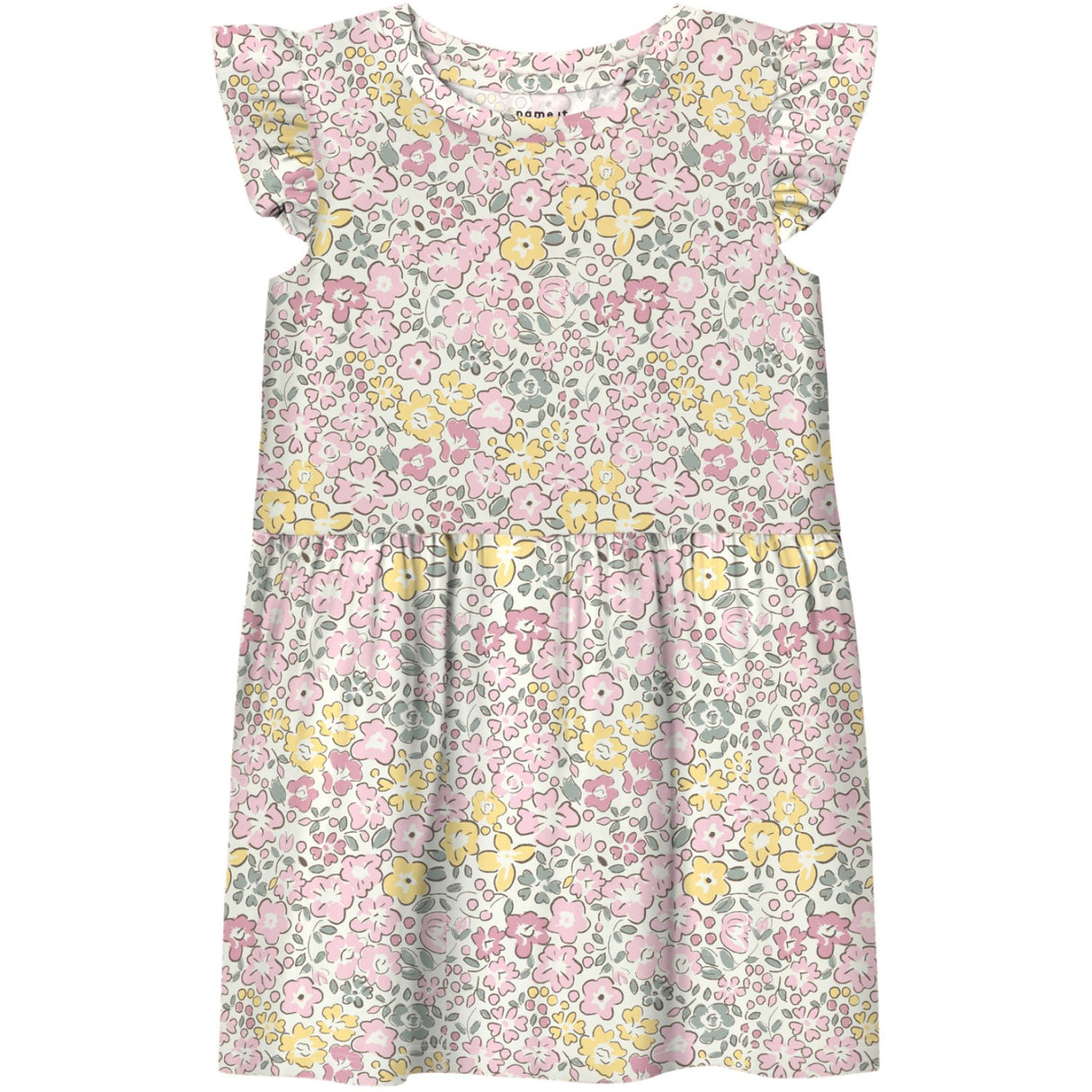 Name It Bright White Lemon Meringue Haile Caps Kjole