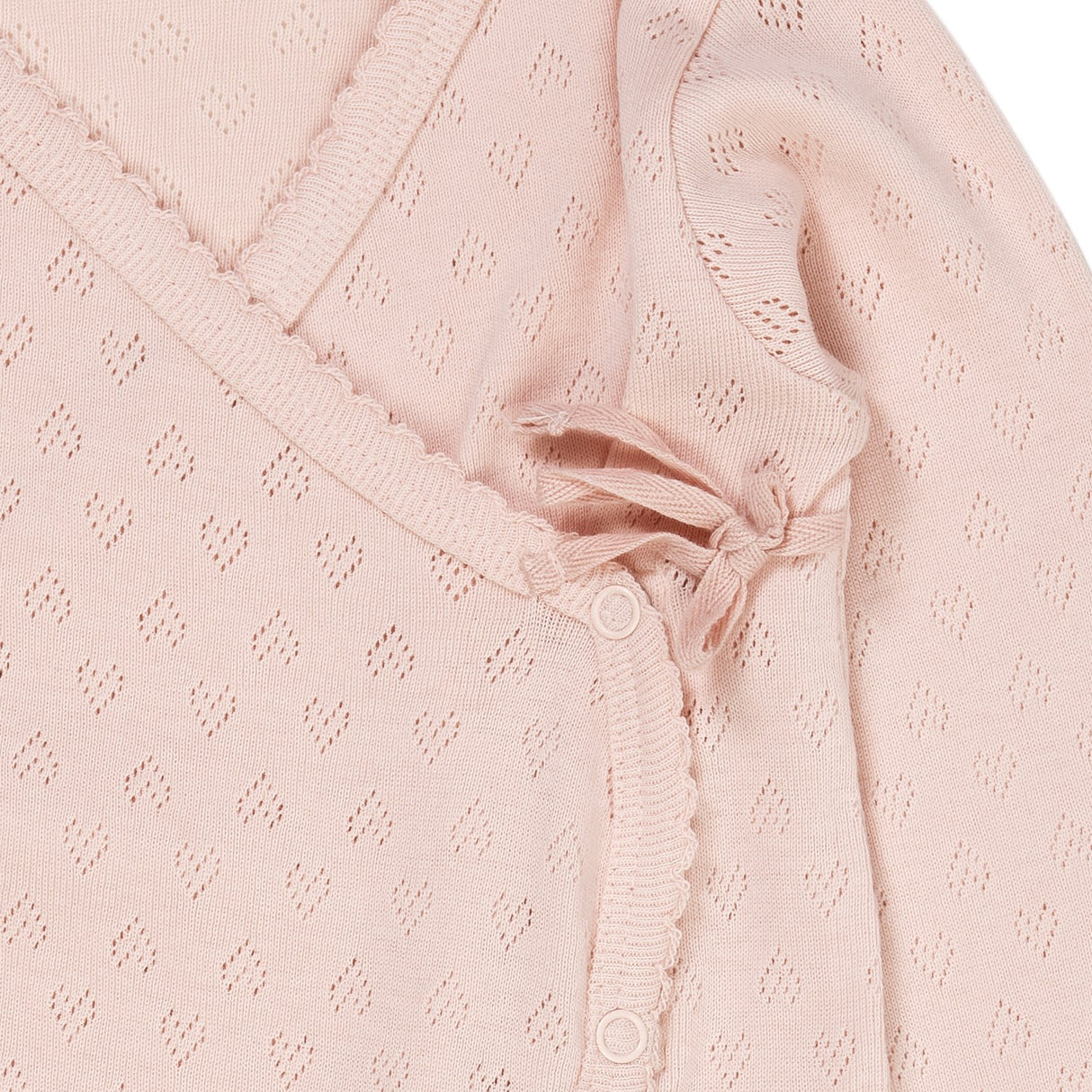 COPENHAGEN COLORS Dusty Rose Pointelle Cross-Over Heldrakt