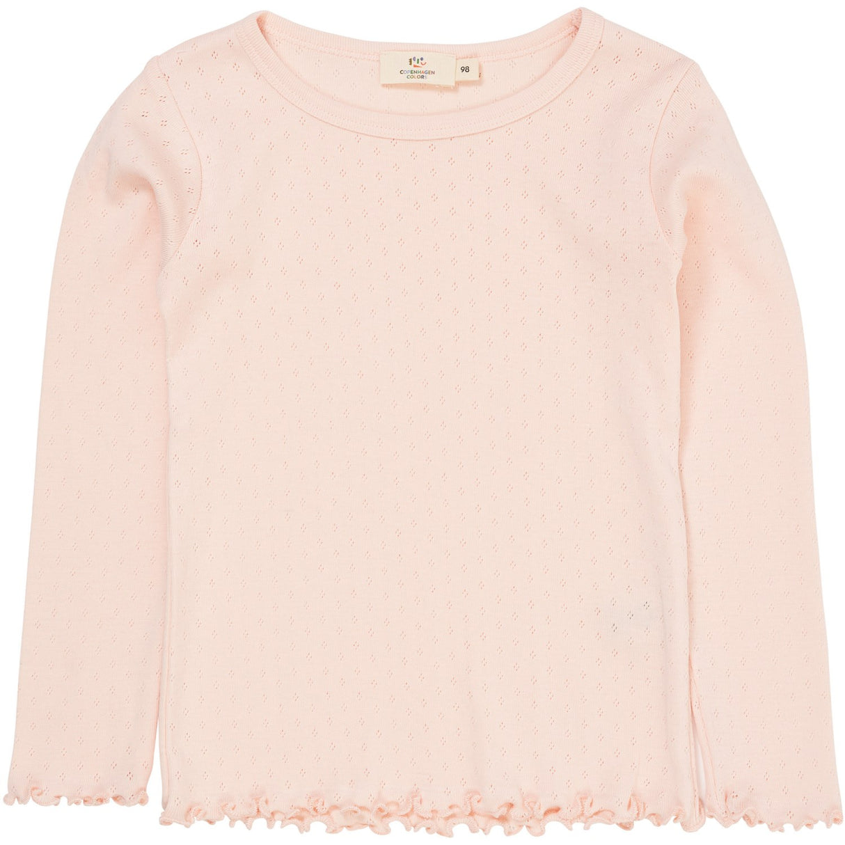 COPENHAGEN COLORS Dusty Rose Summer Pointelle Ls Tee