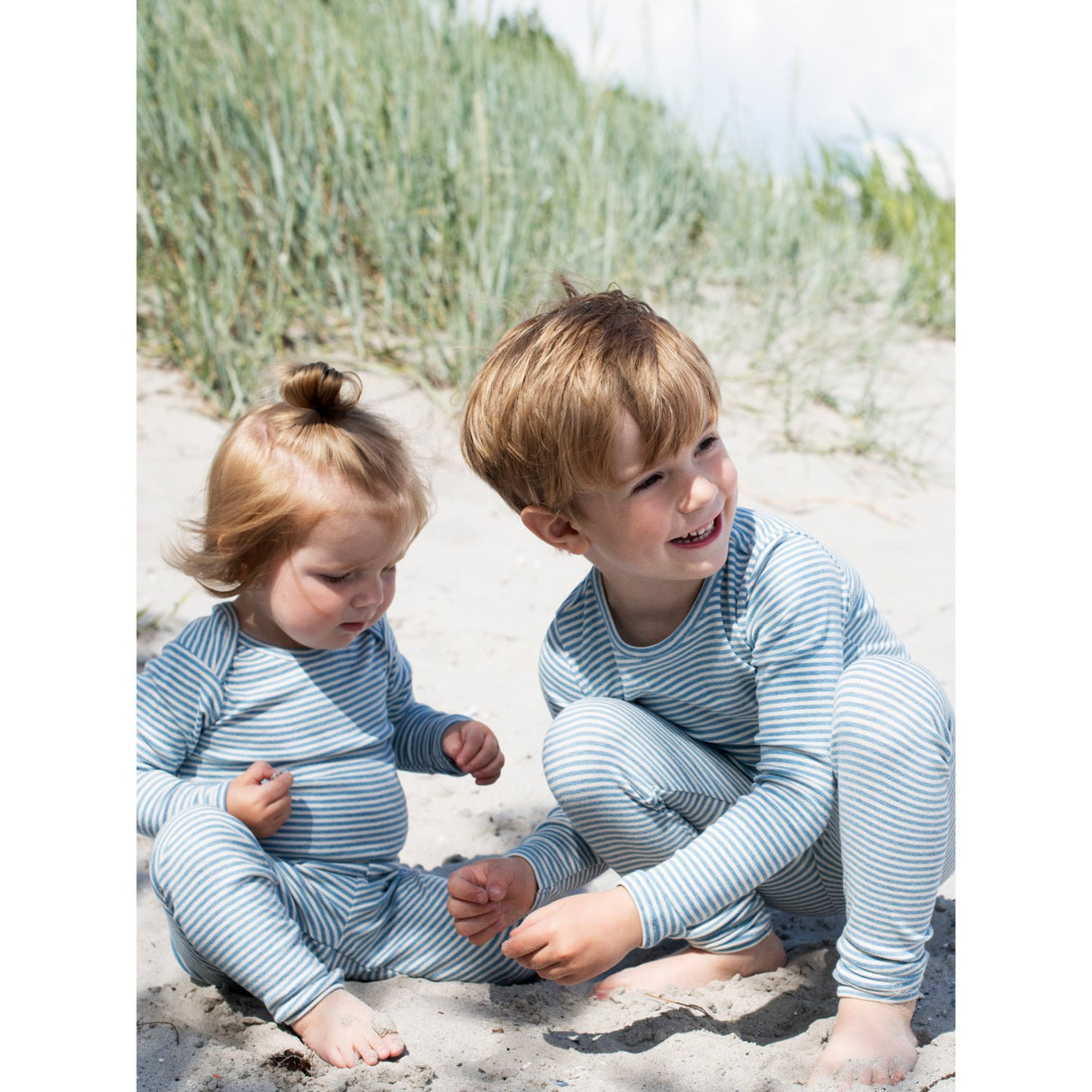 Serendipity Azur/Ecru Slim Bluse Stripe