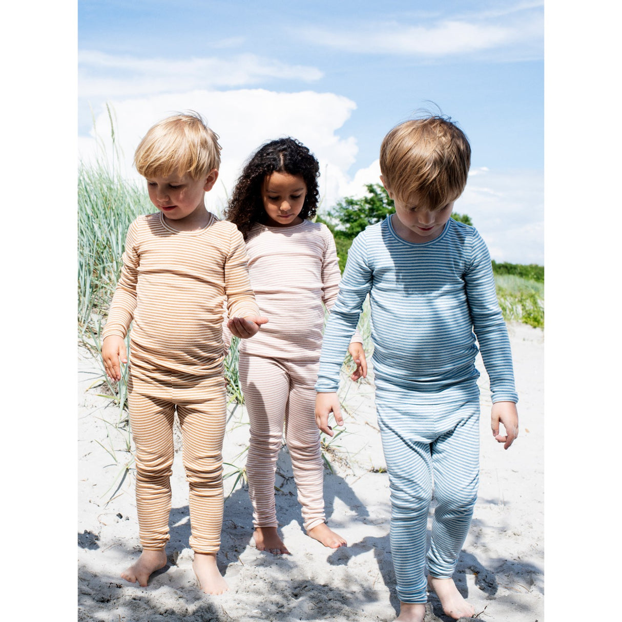 Serendipity Azur/Ecru Slim Bluse Stripe