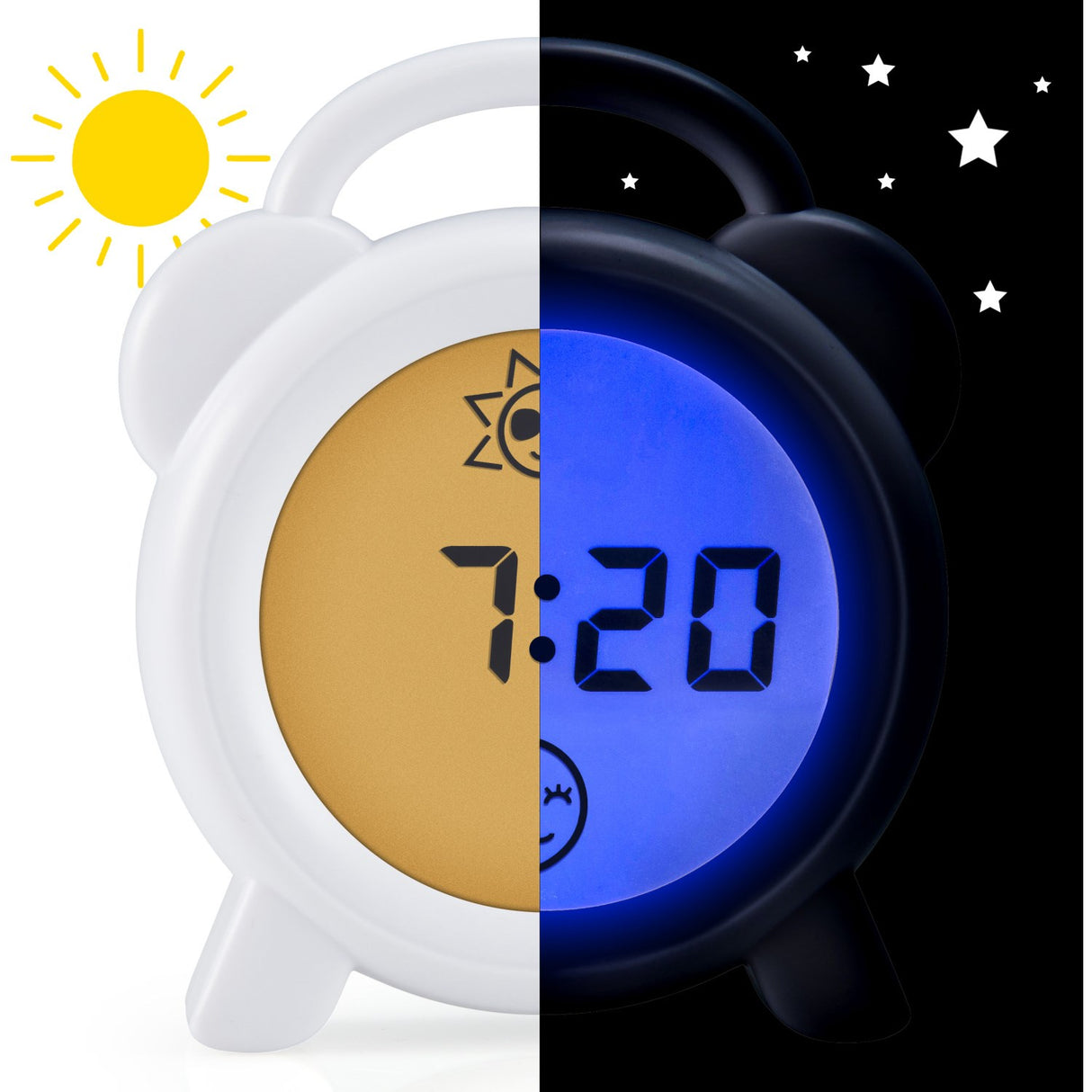 Alecto White Sleep Trainer, Night Light Og Alarm Clock