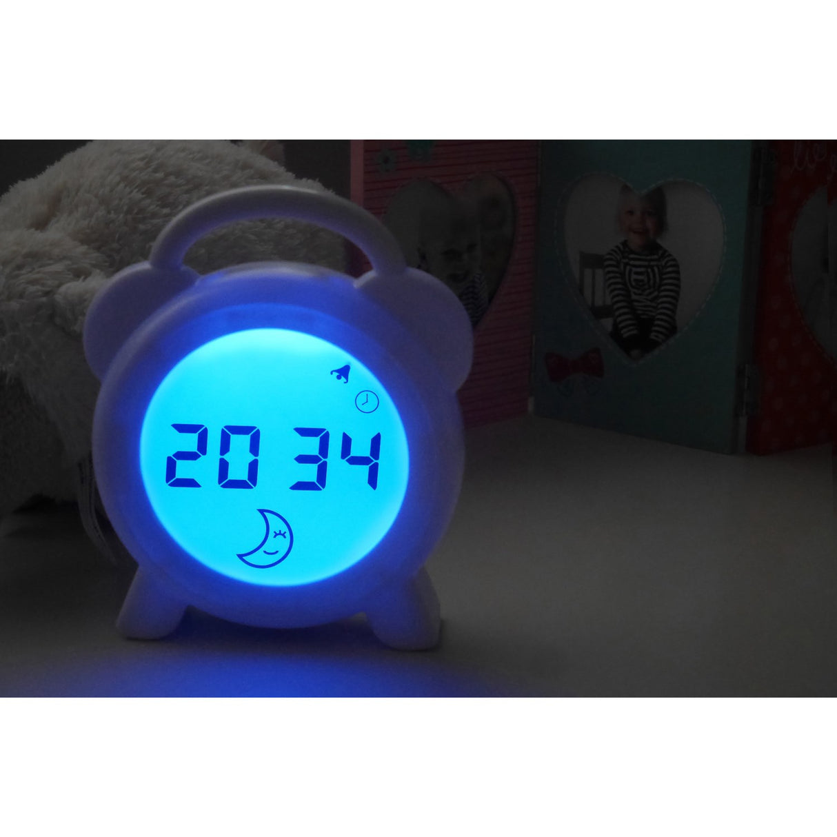 Alecto White Sleep Trainer, Night Light Og Alarm Clock