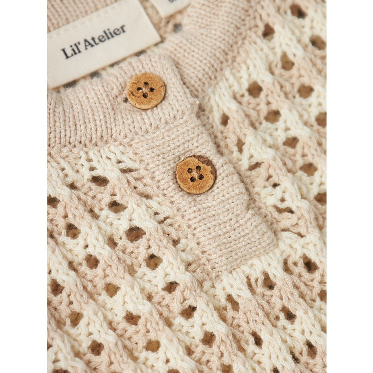 Lil'Atelier Turtledove Gray Morn Boa Strikk Vest