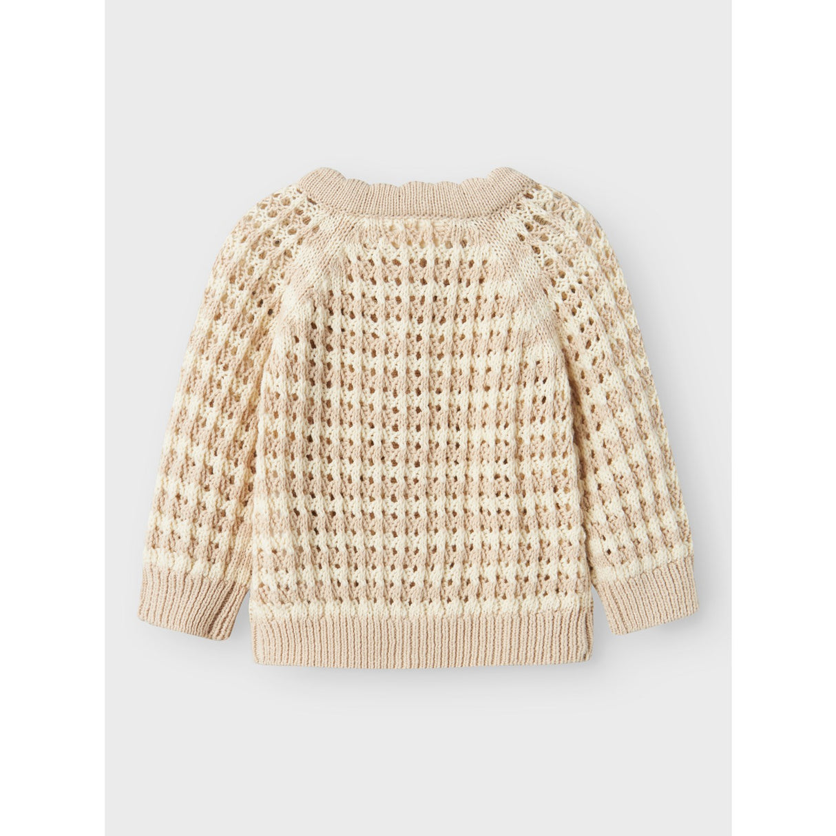 Lil'Atelier Turtledove Gray Morn Boa Strikk Cardigan