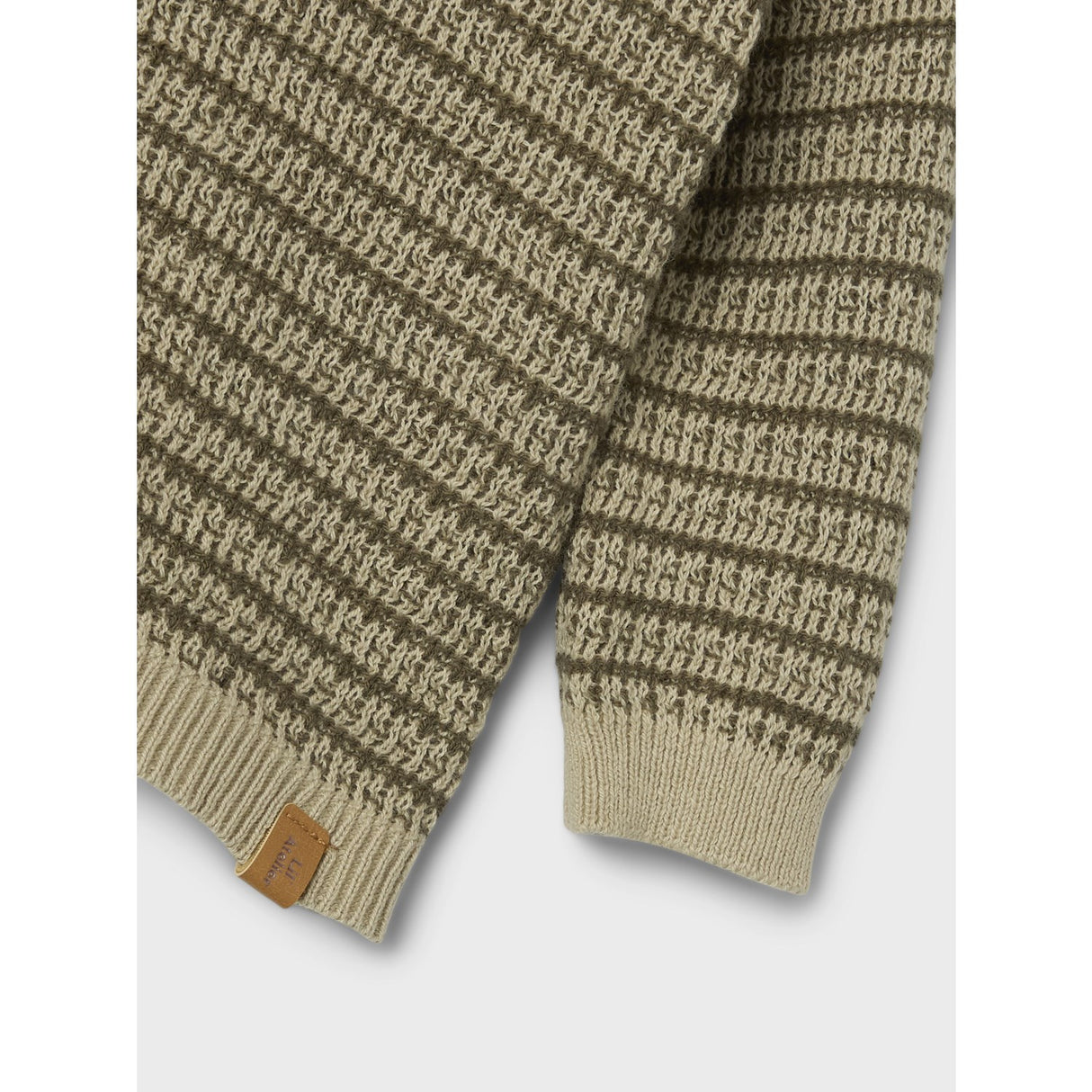 Lil'Atelier Moss Gray Barker Strikk Polo