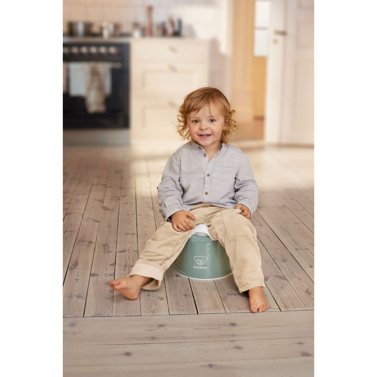 BabyBjörn Grey Green/White Pottestol