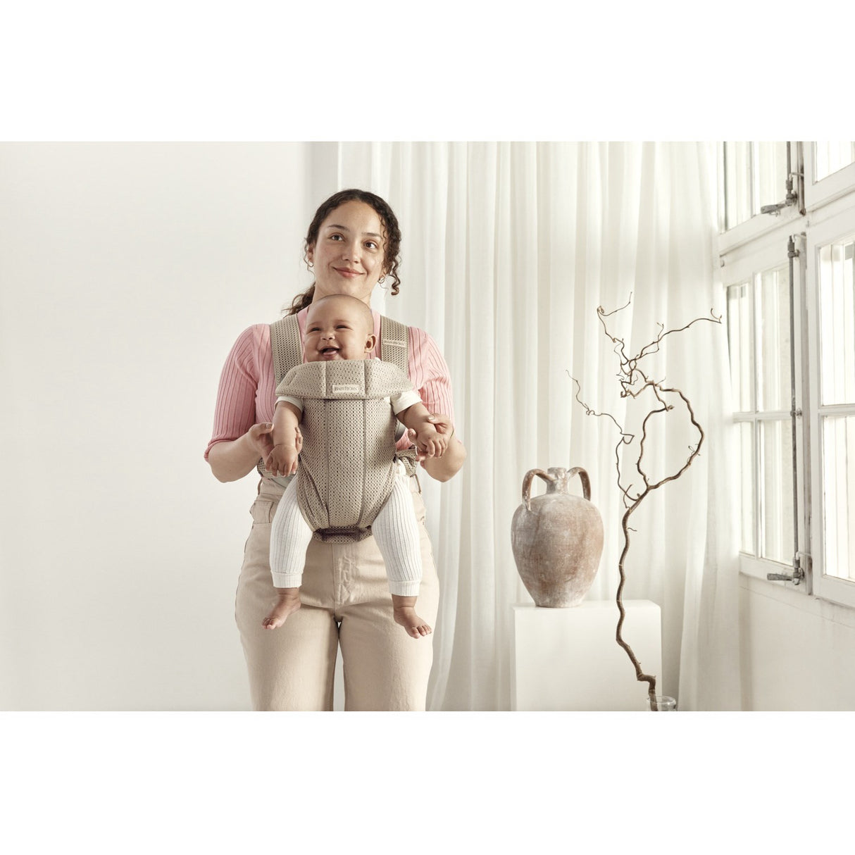 BabyBjörn Grey Beige Baby-bærer Mini