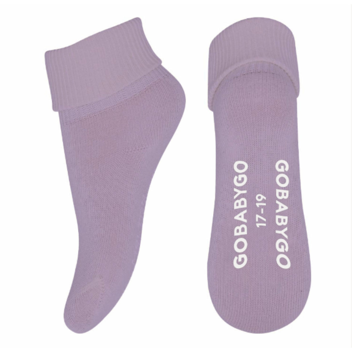 Gobabygo Cloud Lilac Non Slip Strømper Organic Bomull