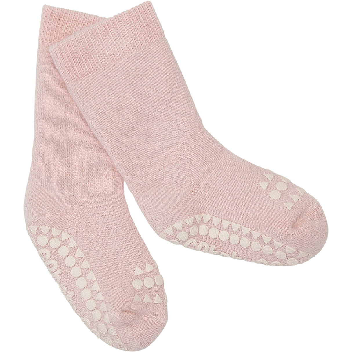 Gobabygo Soft Pink Non-Slip Strømper Organic Terry Bomull