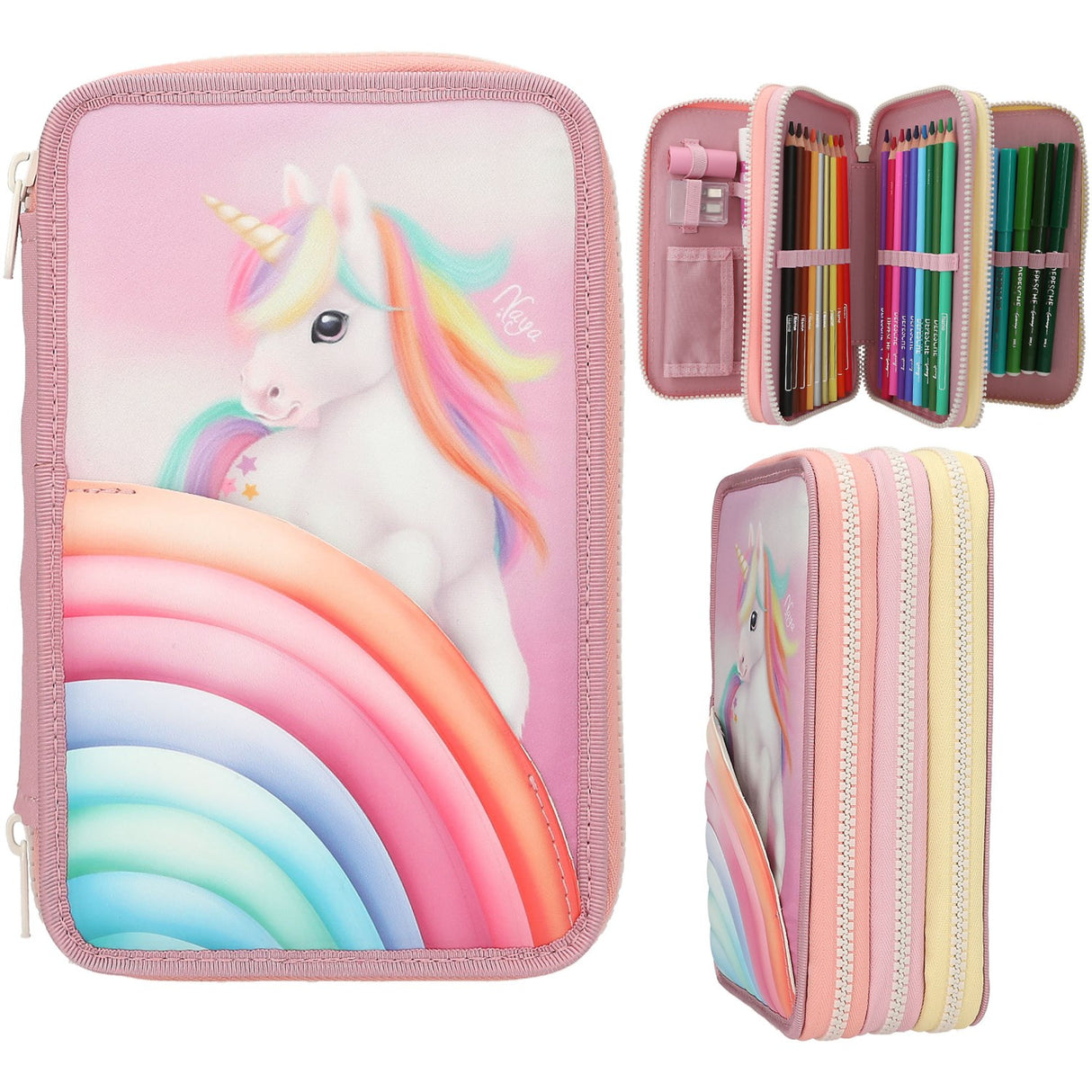 Ylvi Triple Pencil Case Farge Cloud