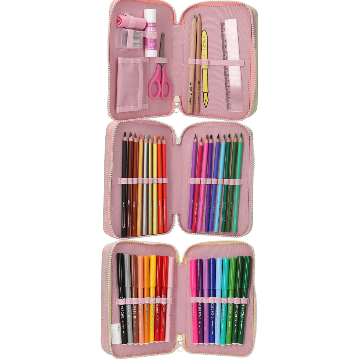 Ylvi Triple Pencil Case Farge Cloud