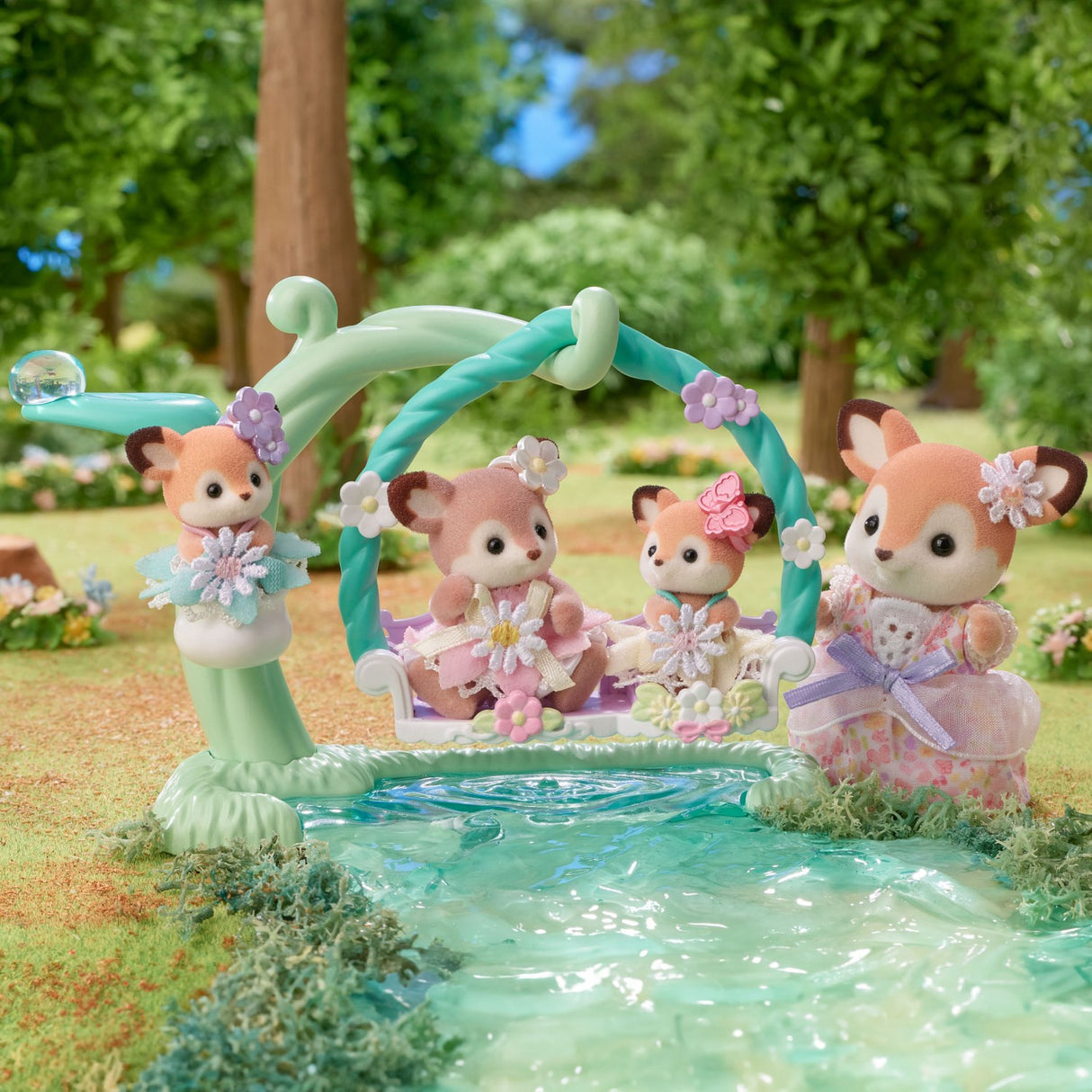 Sylvanian Families® Deer Babies - Floral Swing Sett