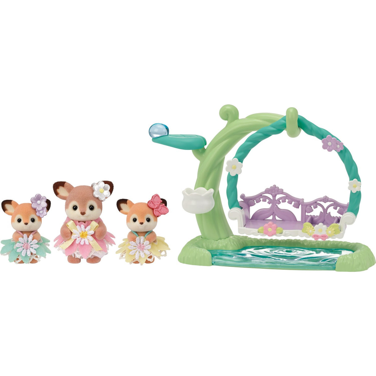 Sylvanian Families® Deer Babies - Floral Swing Sett