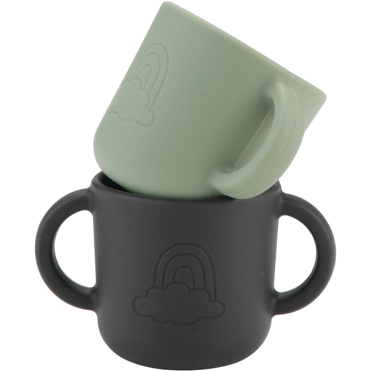 By Lille Vilde Sage & Forest Cups W/lids 2pcs