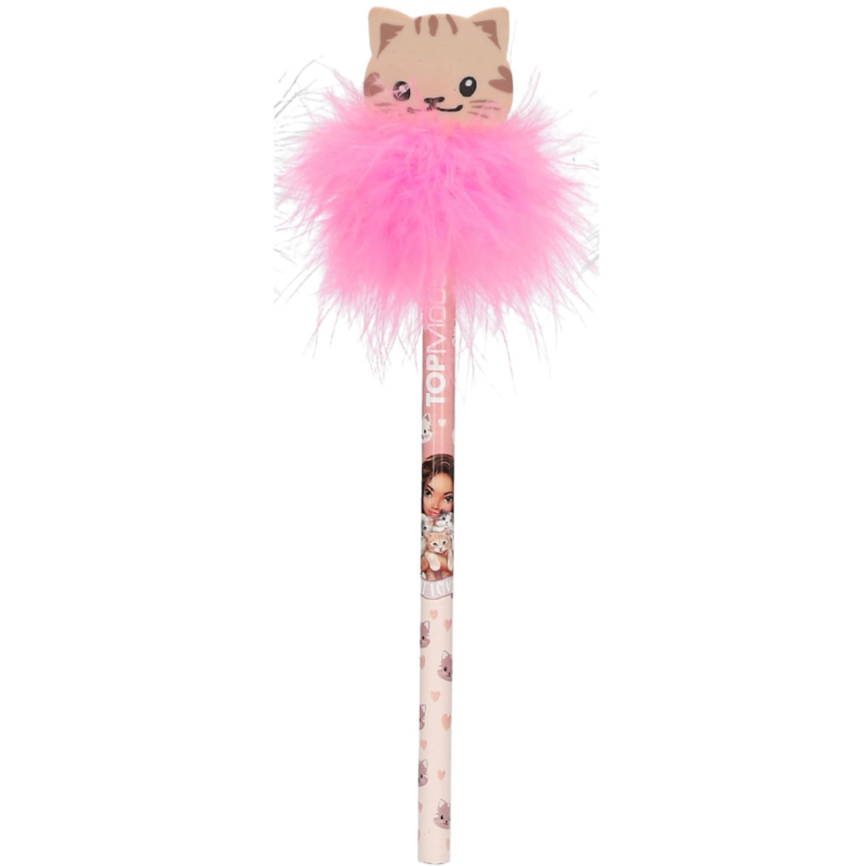 TOPModel Cat Love Pencil Med Eraser-Topper Brown Cat