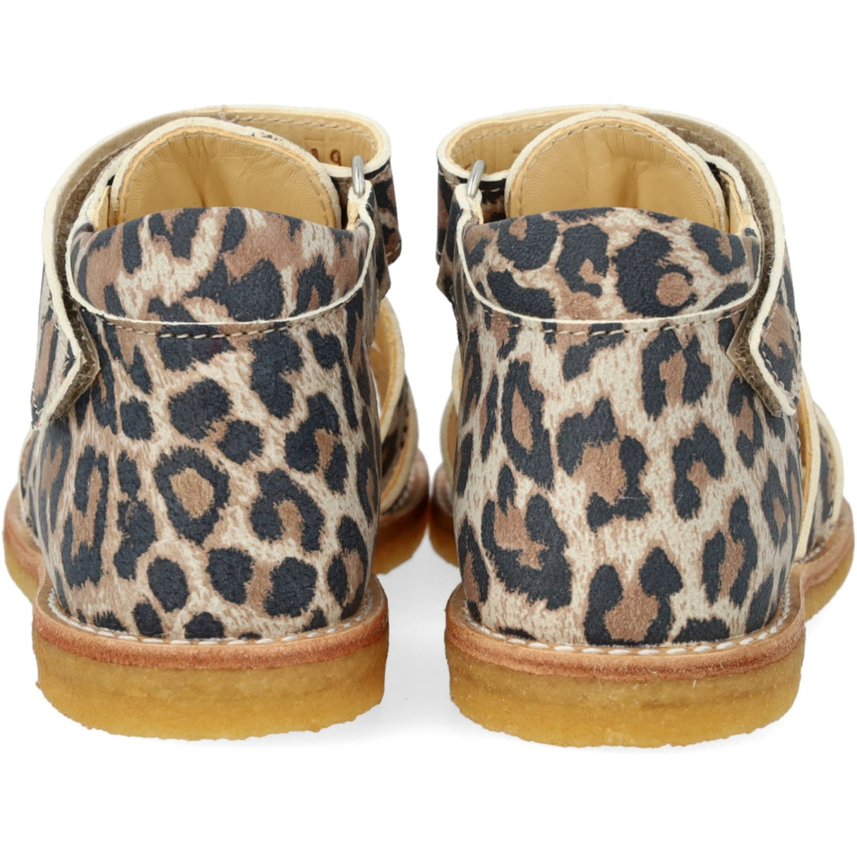 Angulus Leopard suede Begynner Sandal Med Borrelåslukning