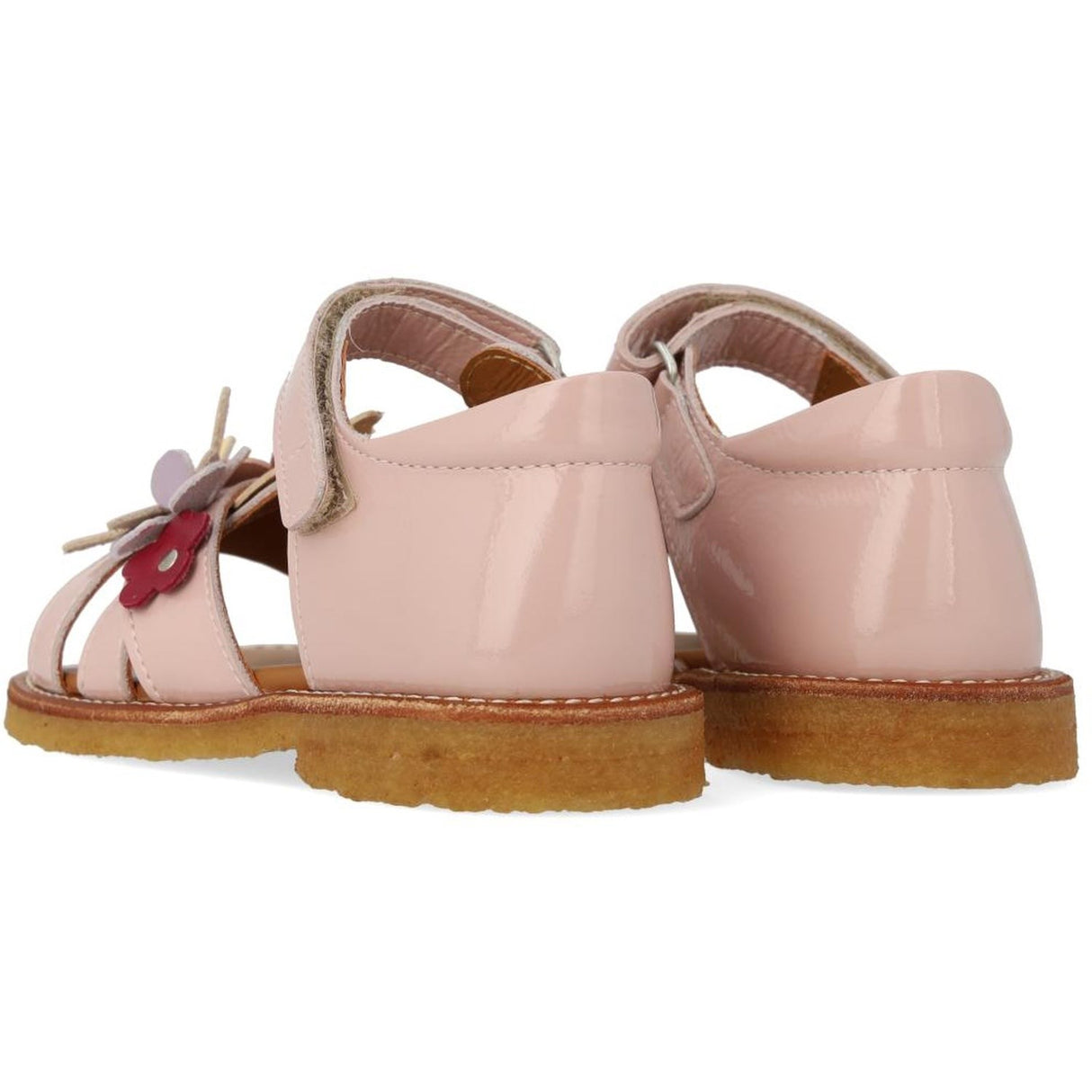 Angulus Rosebud Sandal Med Flerfargede Blomsterapplikasjoner