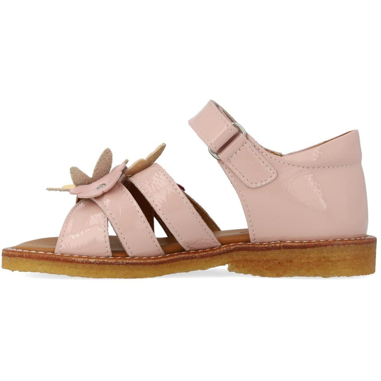 Angulus Rosebud Sandal Med Flerfargede Blomsterapplikasjoner