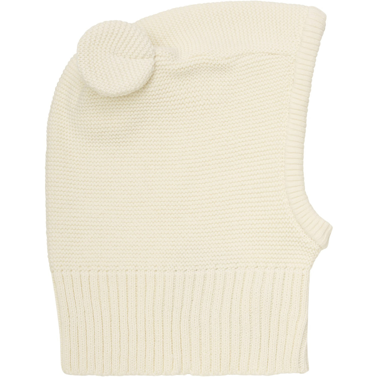 Huttelihut Antique White Balaclava Strikk m. Ører