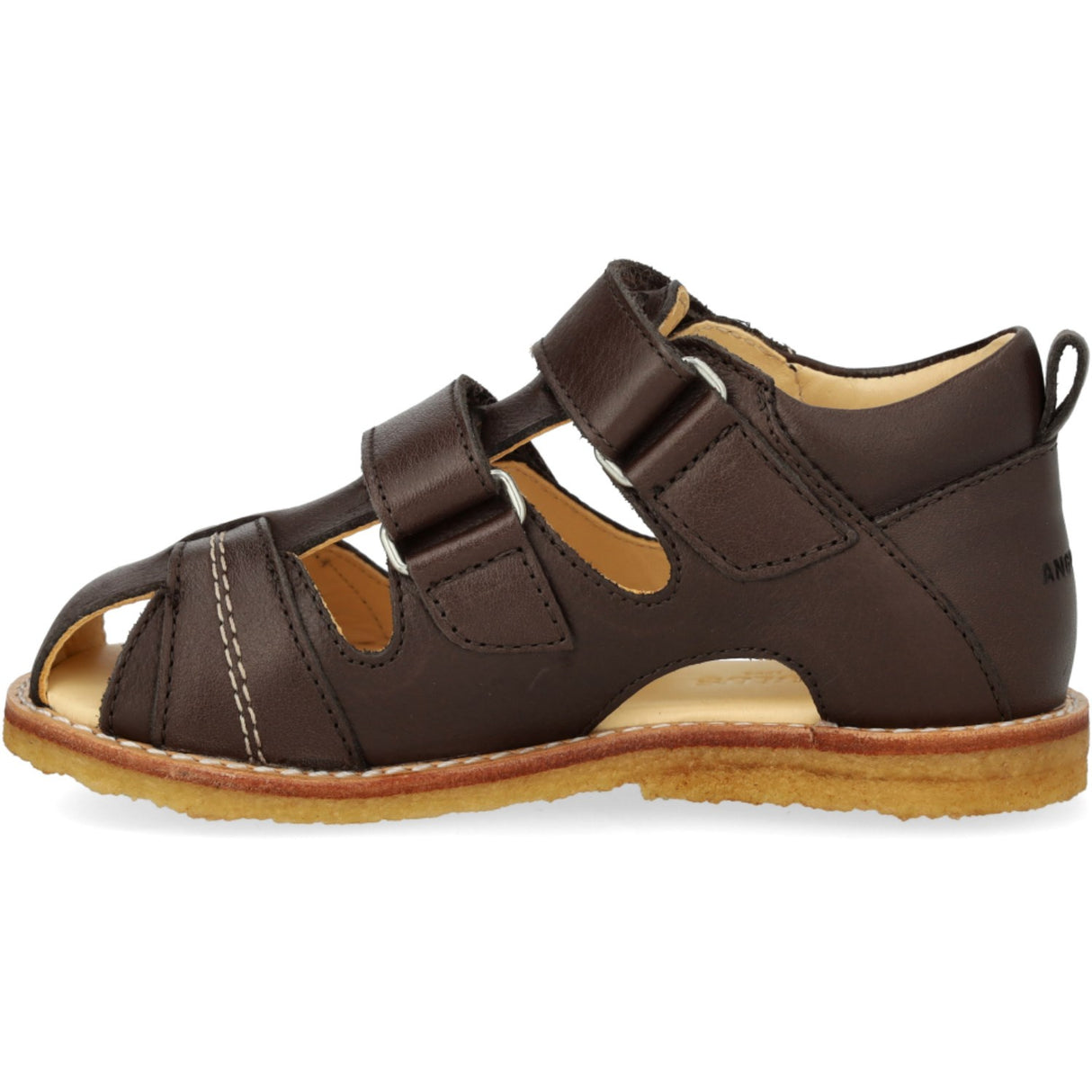 Angulus Dark Brown Begynner Sandal Med Borrelåslukning