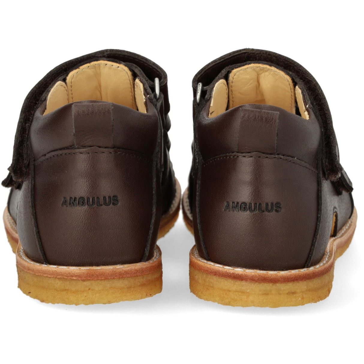 Angulus Dark Brown Begynner Sandal Med Borrelåslukning